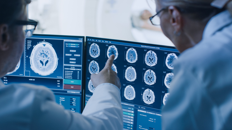 doctors looking at medical imaging