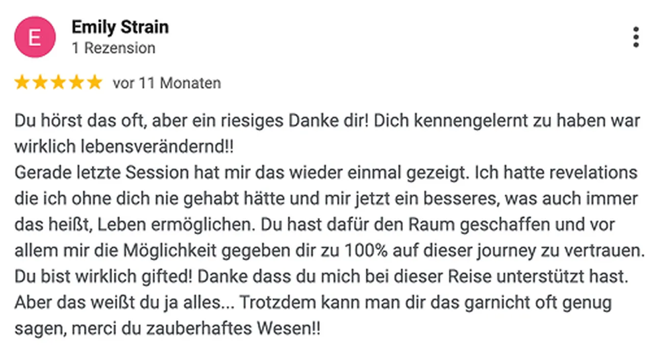 Nachricht einer Teilnehmerin