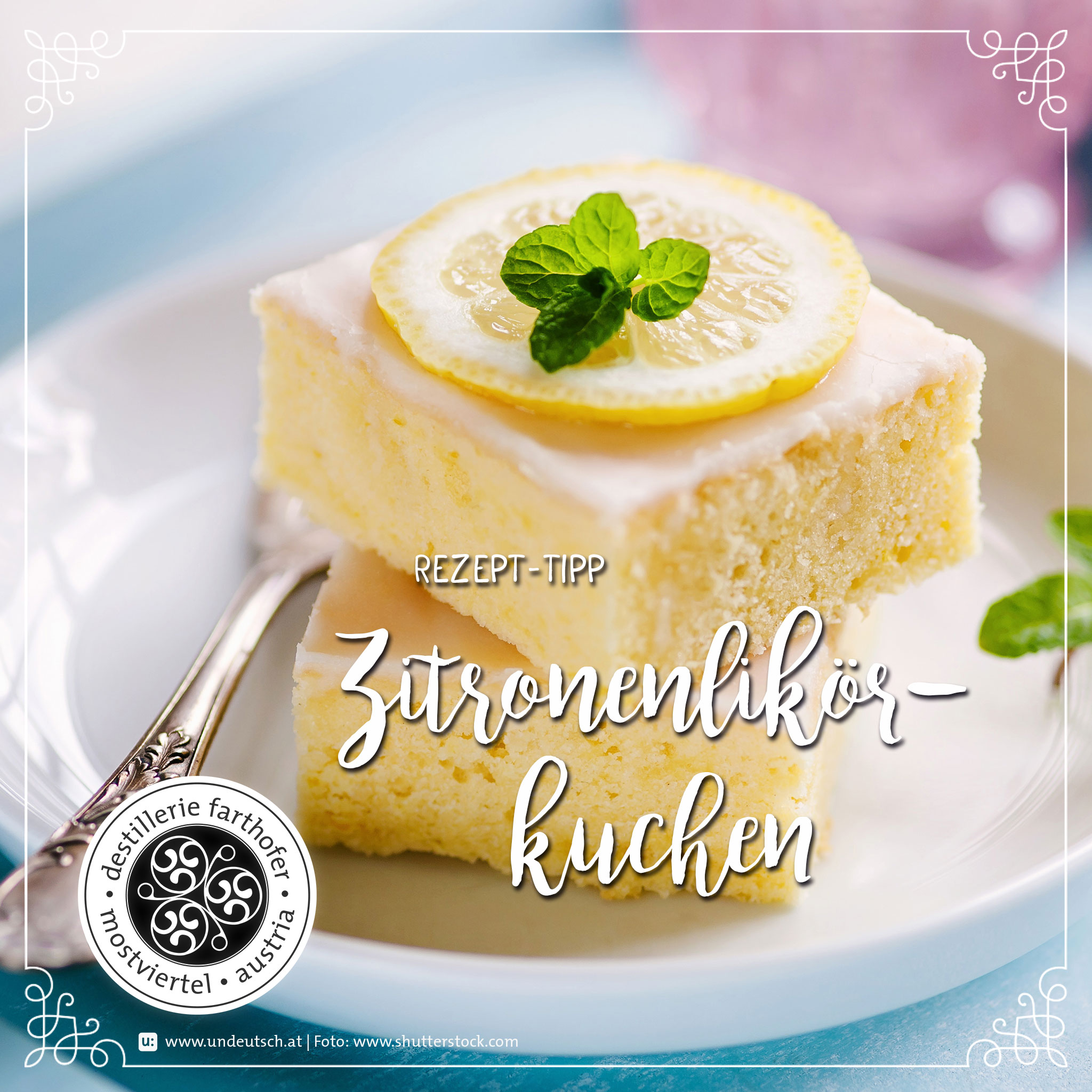 Rezept – Desserts – Zitronenlikör-Kuchen