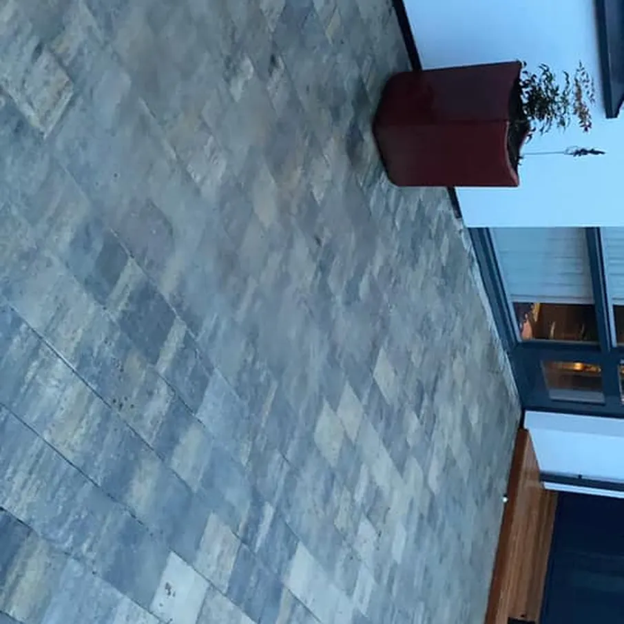 Achtertuin met hardhouten vlonder in vlierden 03