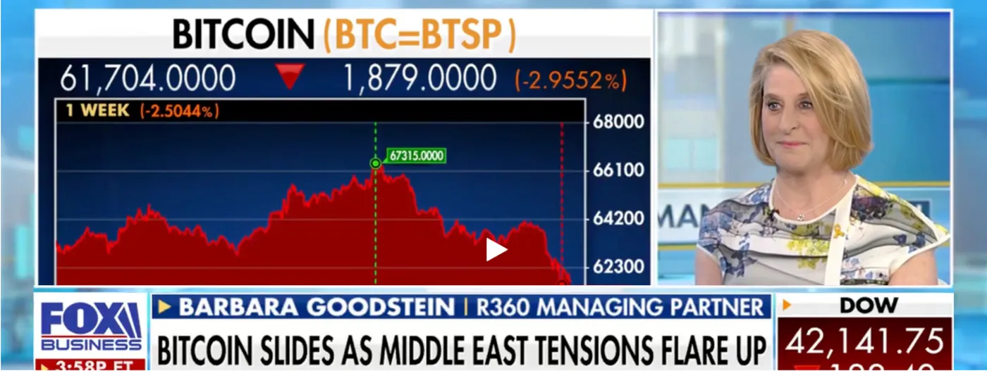 Fox Business: Barbara Goodstein Discusses Bitcoin's disruptive potential in banking - R360's Thought Leadership Blog, Press Releases & News