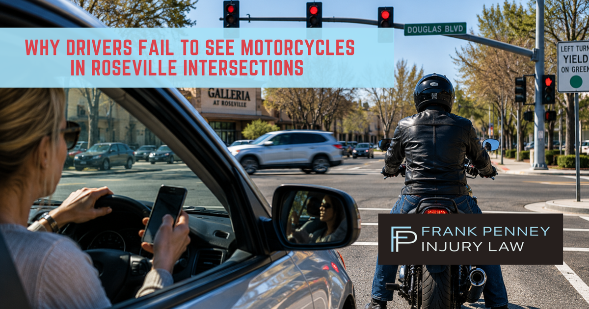 Why Drivers Fail to See Motorcycles in Roseville Intersections