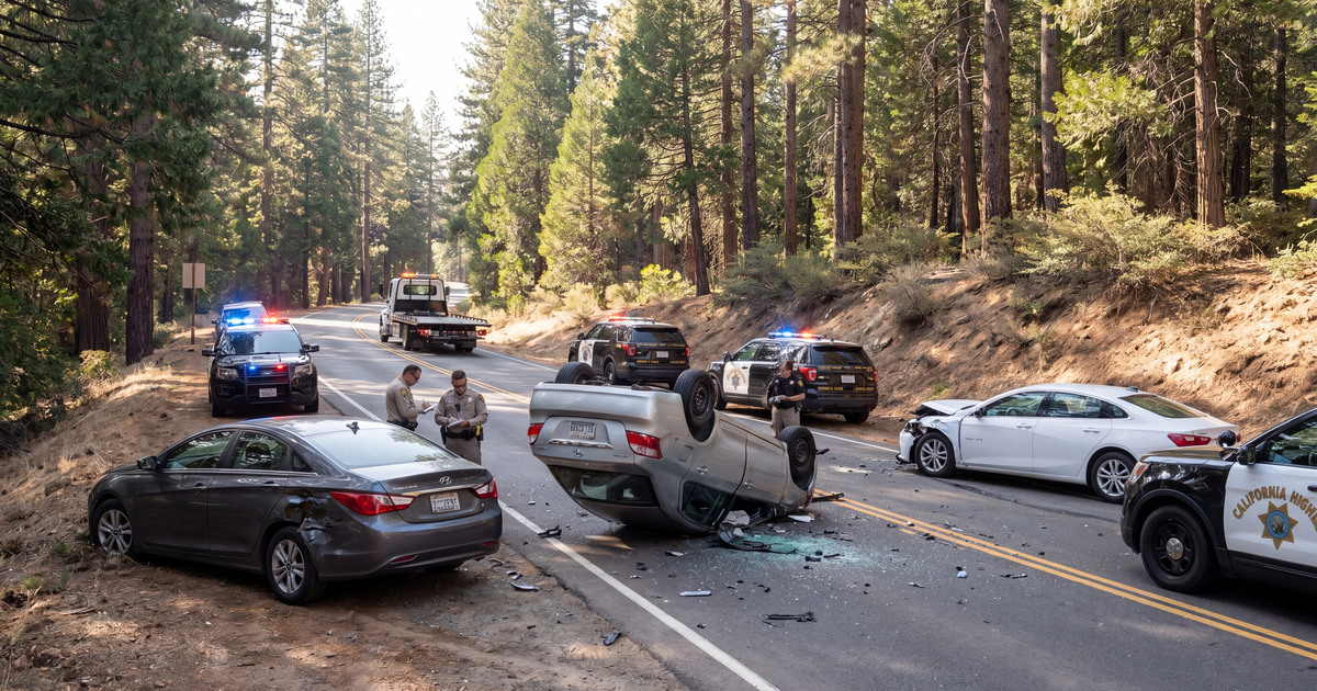  Pursuit in Yosemite Ends in Fatal 3 Car Collision