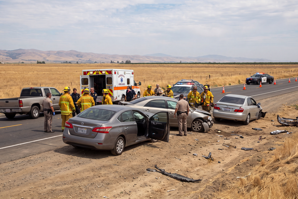 Speeding Driver Killed, Seven Injured in Fiery Ladd Road Crash Near Modesto
