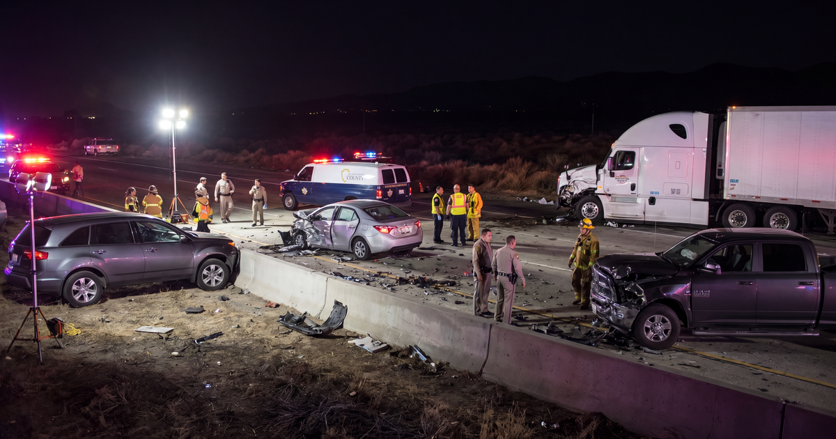 Fatal 4-Car Crash on 215 Freeway in San Bernardino Claims Three Lives