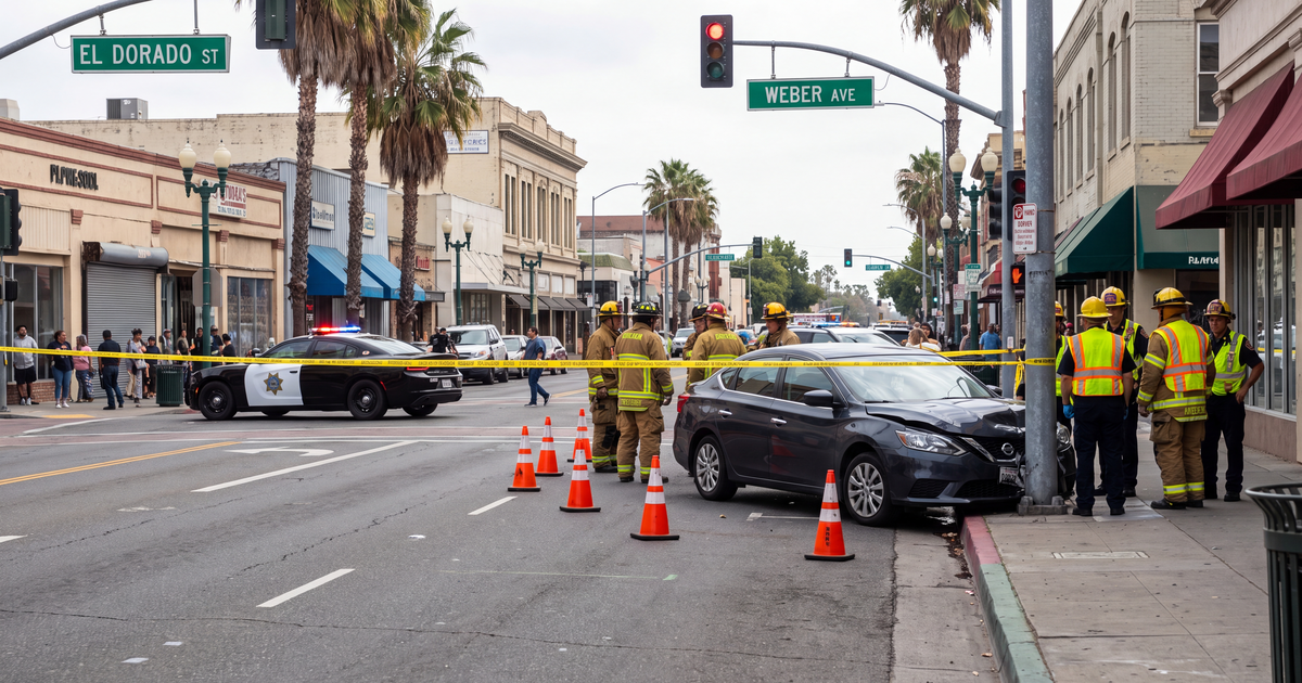 Man Killed, Boy Injured in Solo-Vehicle Crash on West Magnolia Street in Stockton