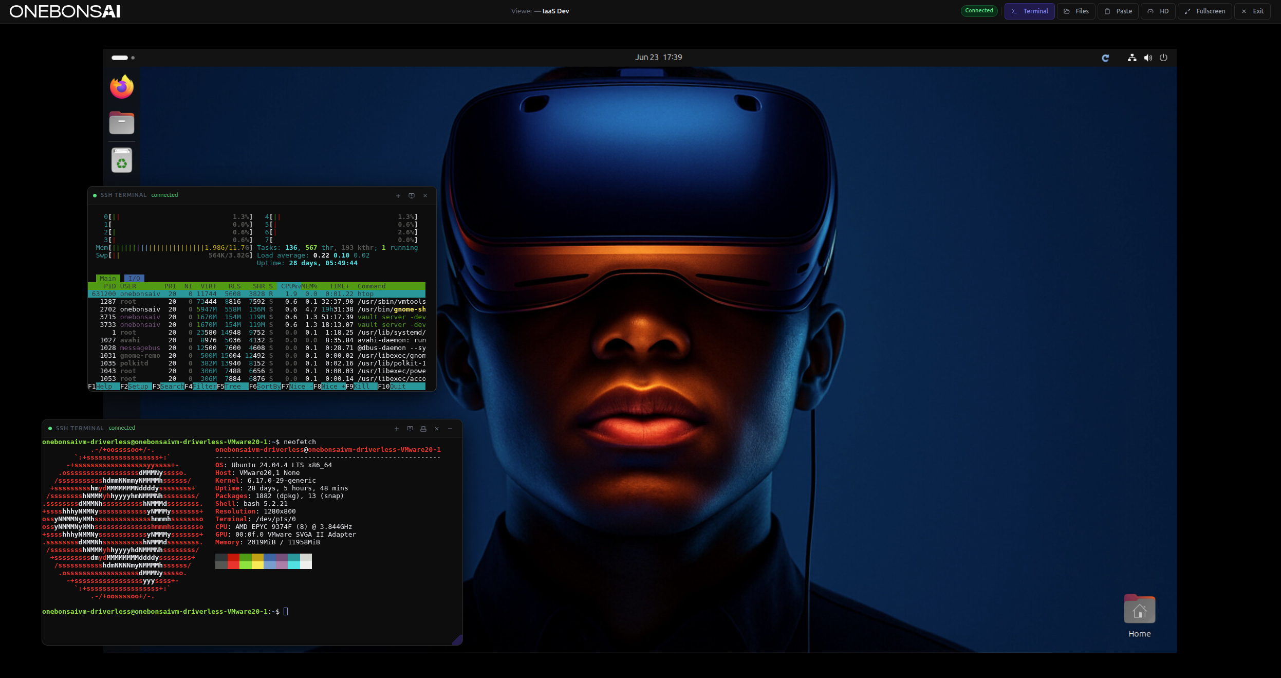 Virtual Machine Web Viewer & Terminal
