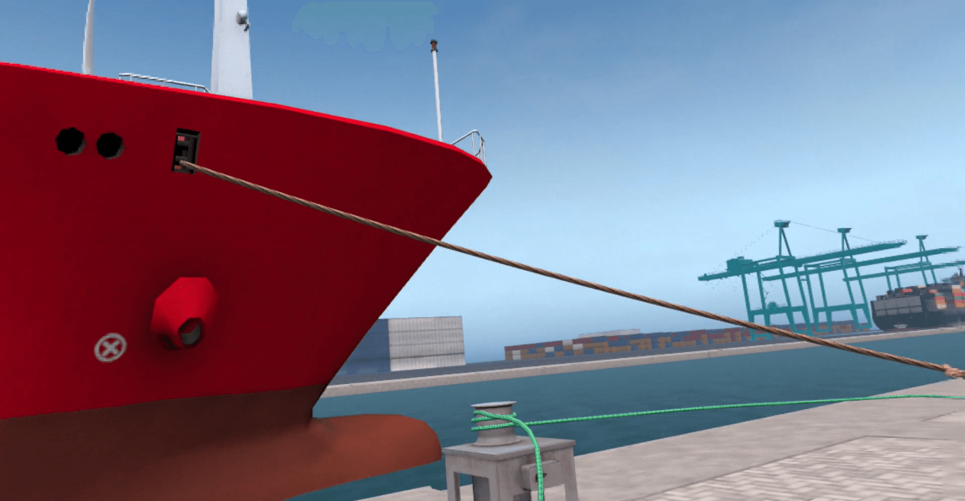 VR mooring training solution