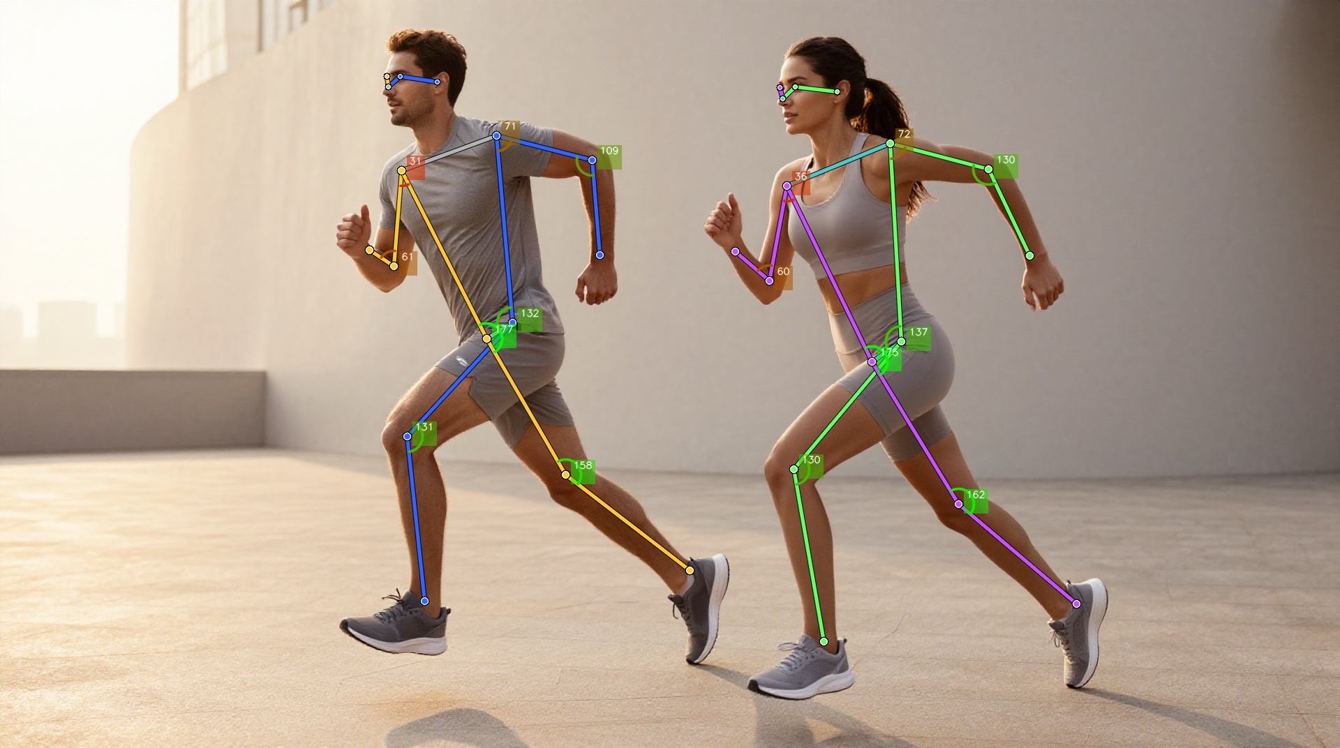 A fitness application with a taste of modern AI technologies