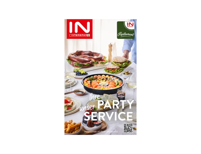 TItelseite des INTERSPAR-Partyservice Folders