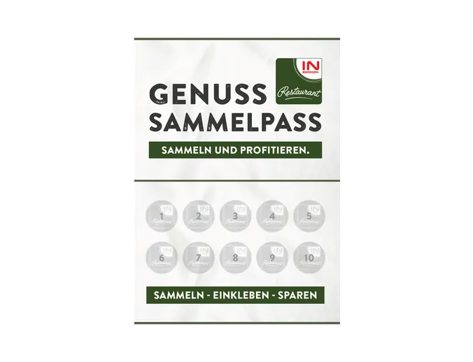 Titelblatt des INTERSPAR-Genusspasses, der in der INTERSPAR-Gastronomie gültig ist
