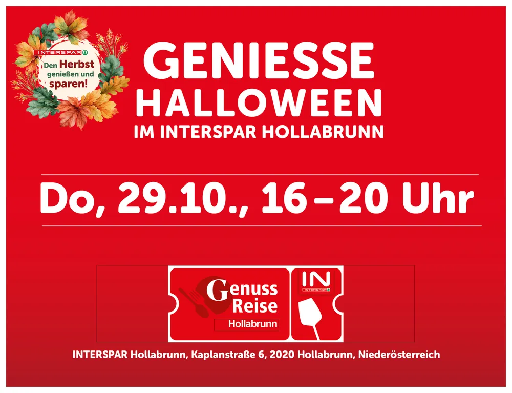 Asset zur Genussreise im IM58 am 29.10.