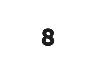Schwarze Zahl "8"