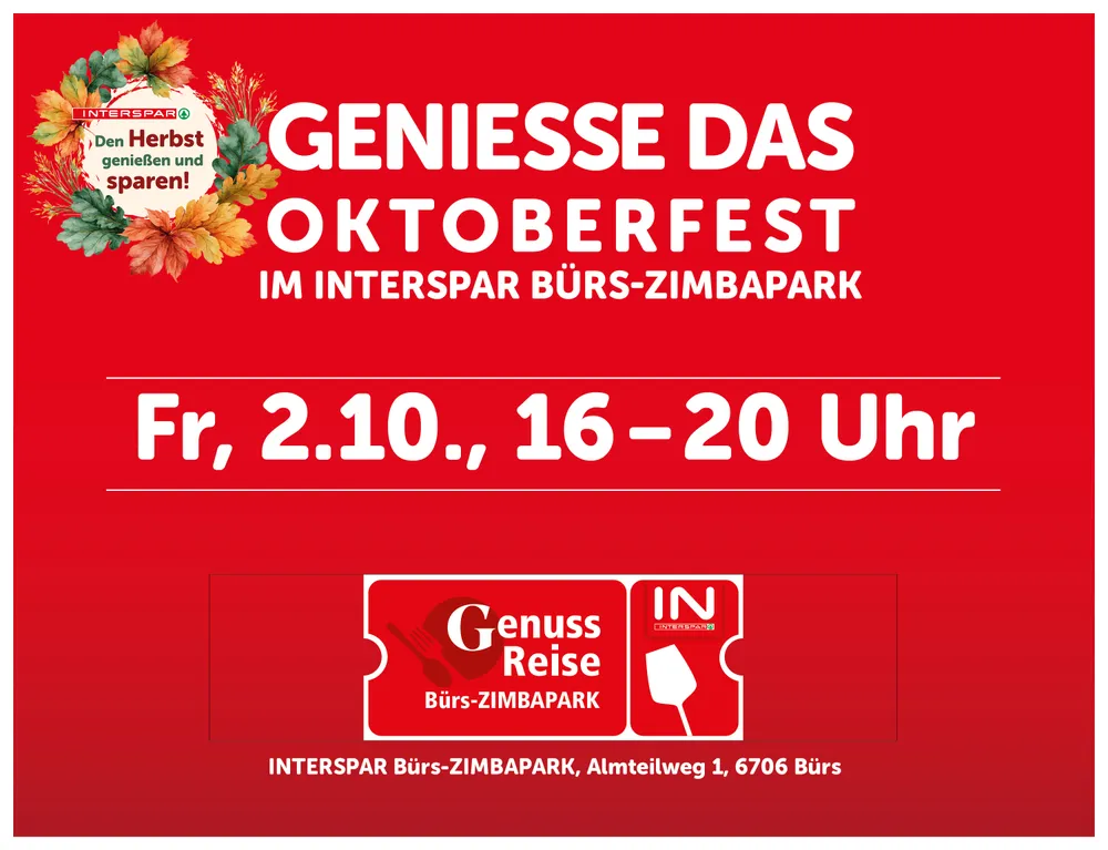 Asset zur Genussreise im IM48 am 2.10.