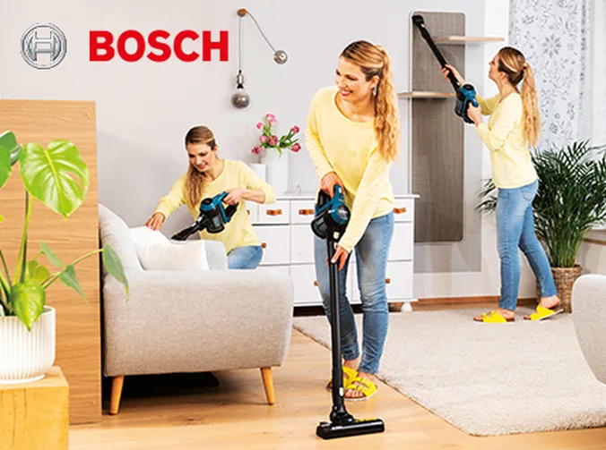 Unterschiedliche Einsatzmöglichkeiten eines Akkustaubsaugers, den man auch zu einem Handstaubsauger umbauen kann.