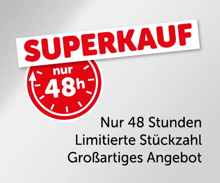 SUPERKAUF-Werbebanner - Angebot nur 48 Stunden, limitierte Stückzahl und großartiges Angebot