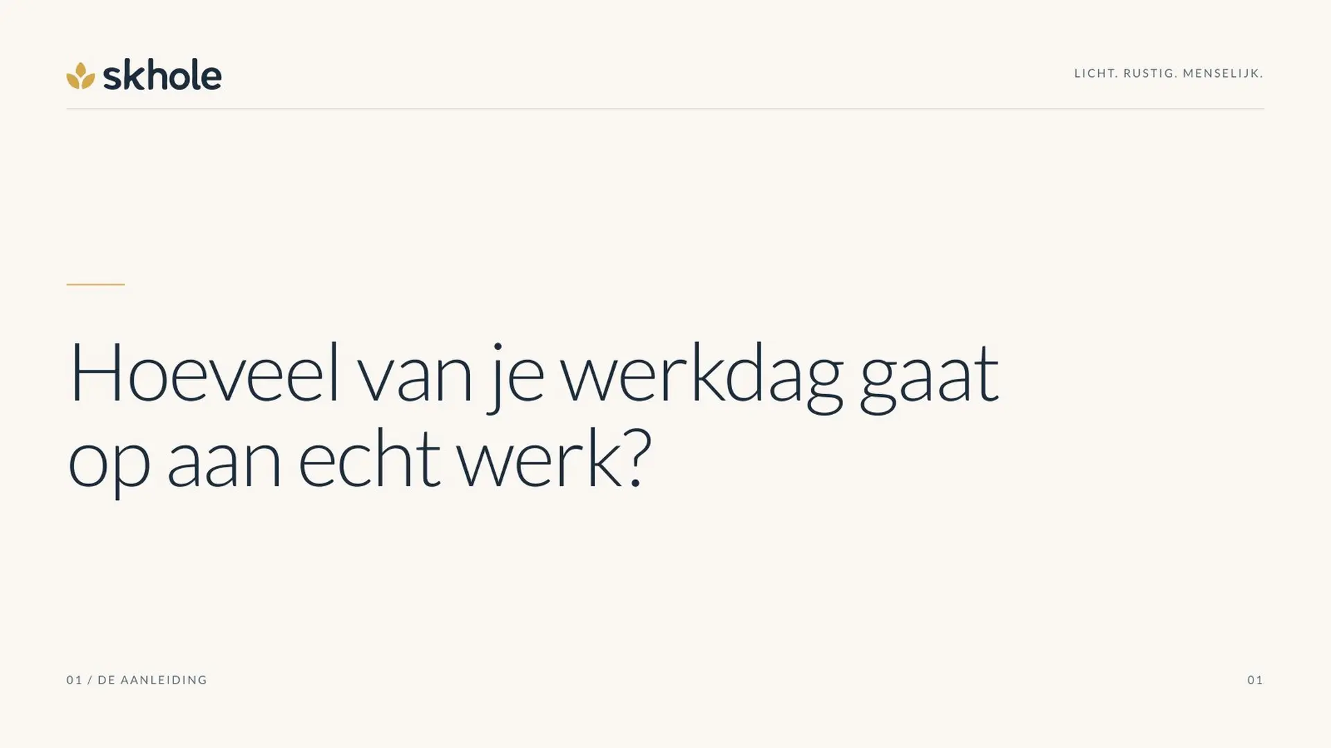 Titelslide van de presentatie Een blik op de toekomst