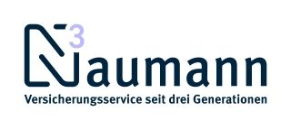 Logo von Naumann mit dem Slogan "Versicherungsservice seit drei Generationen" und einem stilisierten "N" mit hochgestellter 3. - Oliver Naumann, BarmeniaGothaer Ahlen