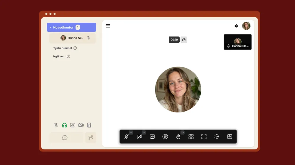 Ett kontor med olika rum