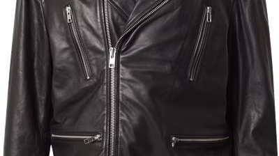 DAN FOX APPAREL Essentials pack shots - Dan-Fox-Apparel-Essentials-co-created-by-ABOUT-YOU_SS2024_Pack-Shot_Fritz-Leather-Jacket_black_29900