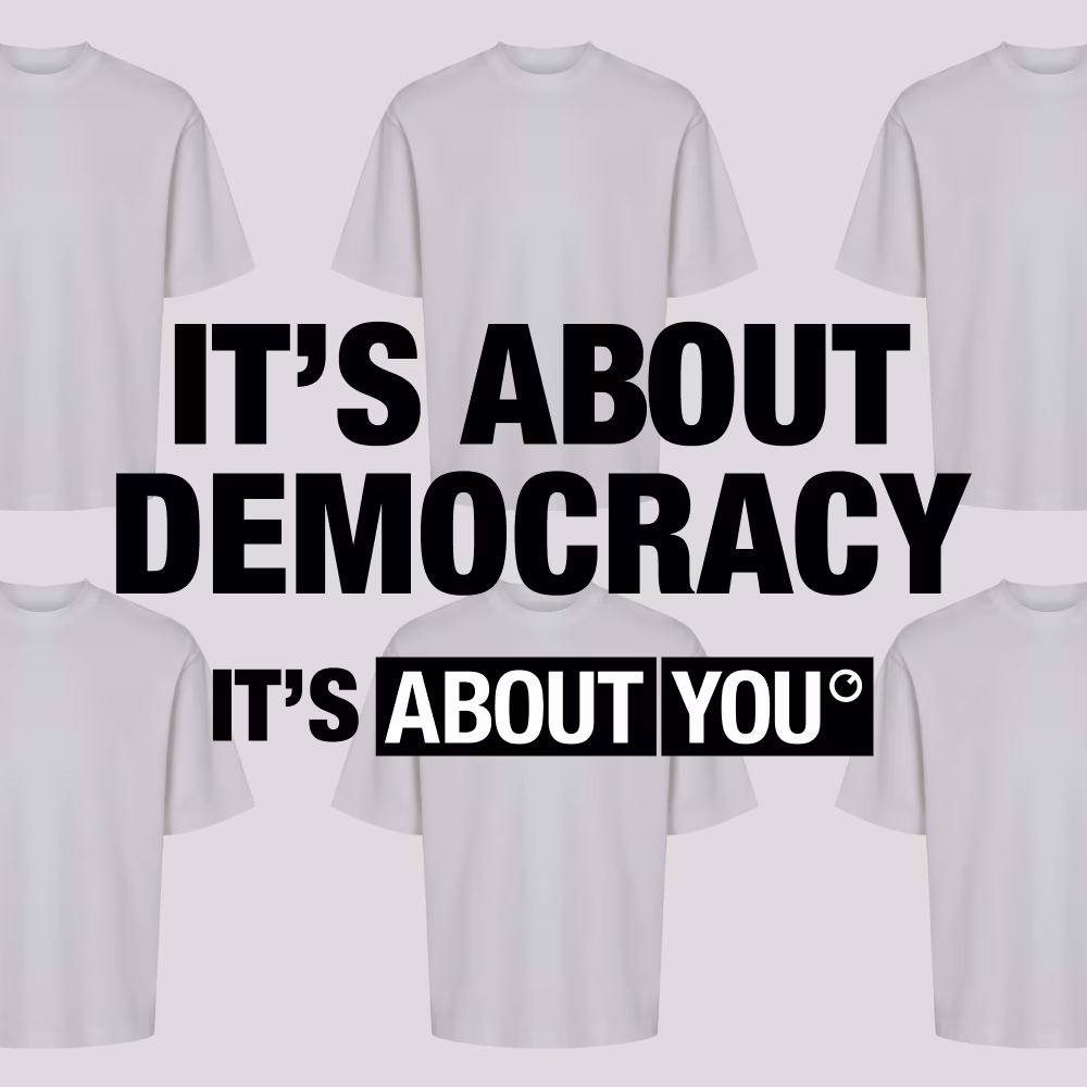 DEMOKRATIE LEBT VON BETEILIGUNG: ABOUT YOU RUFT ZUR BUNDESTAGSWAHL 2025 AUF