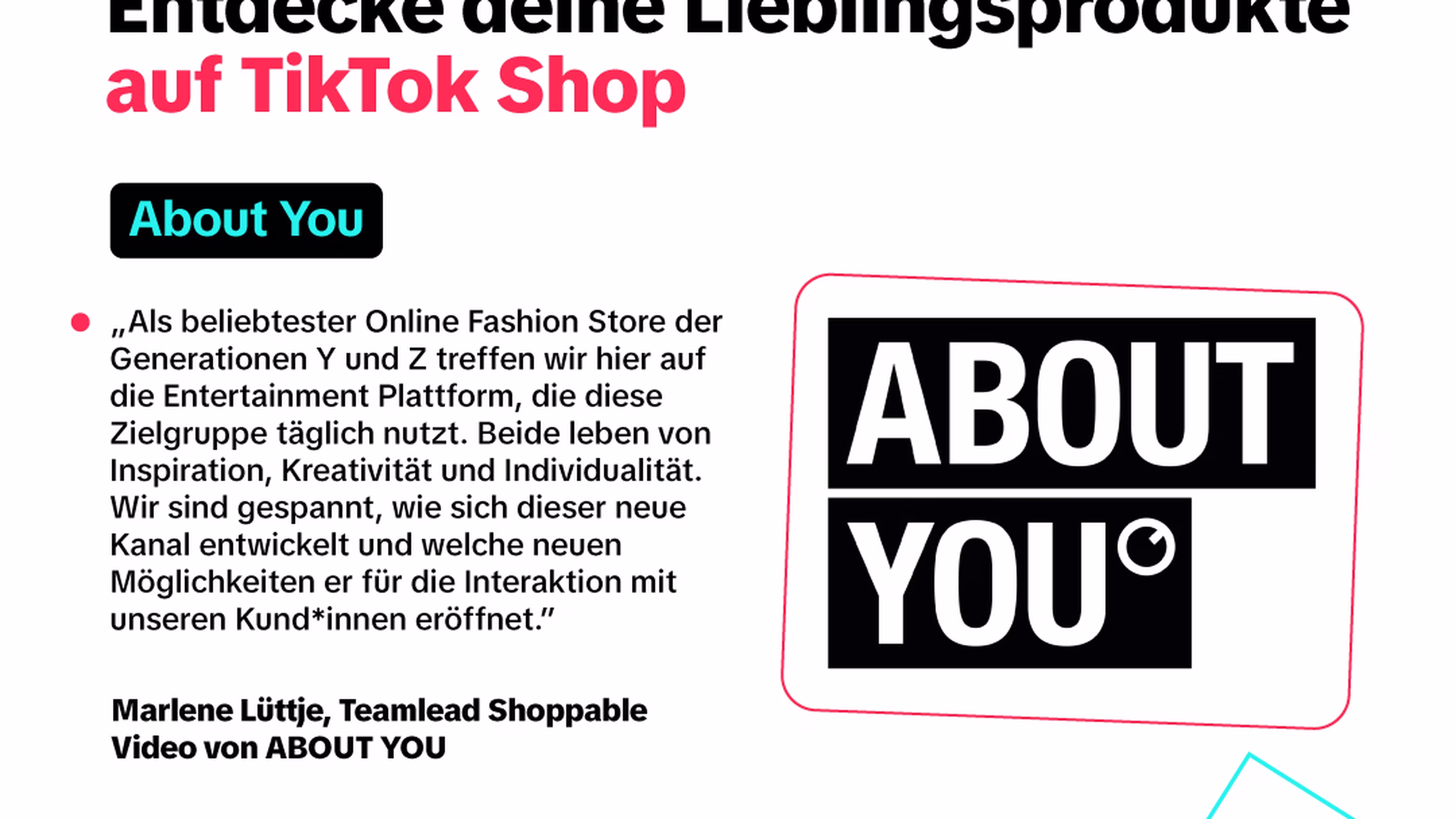 ABOUT YOU startet mit TikTok Shop in Deutschland‬ ‭
