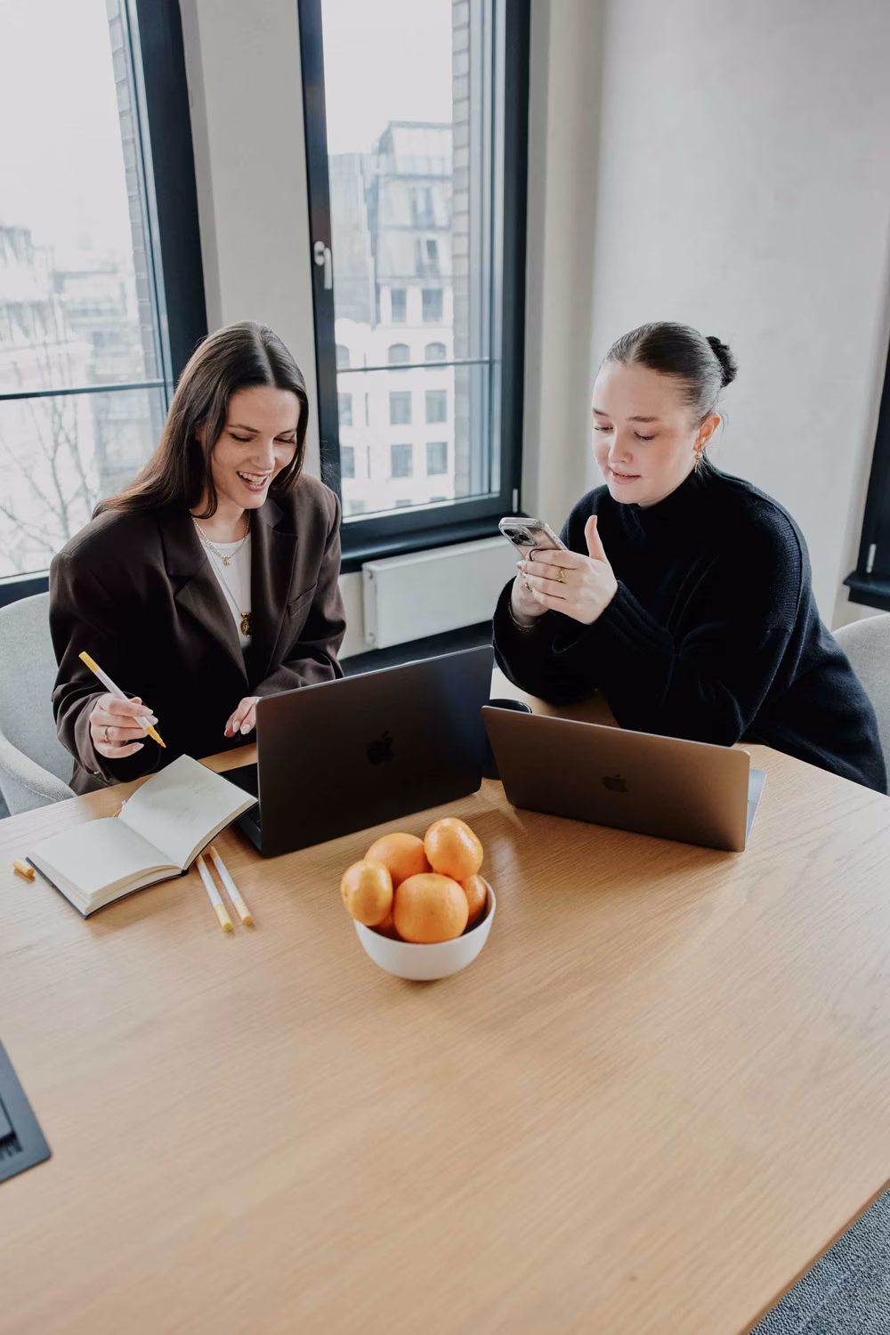 Colleagues collaborating at the ABOUT YOU office