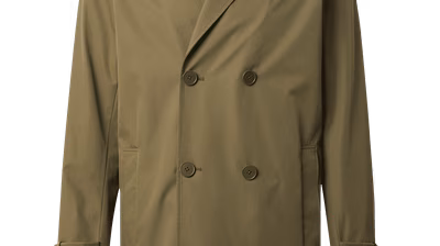 TRAPP Spring/Summer 24 pack shots - Kevin-Trapp-co-created-by-ABOUT-YOU_Pack-Shots_Rafael-Trenchcoat_green_9990
