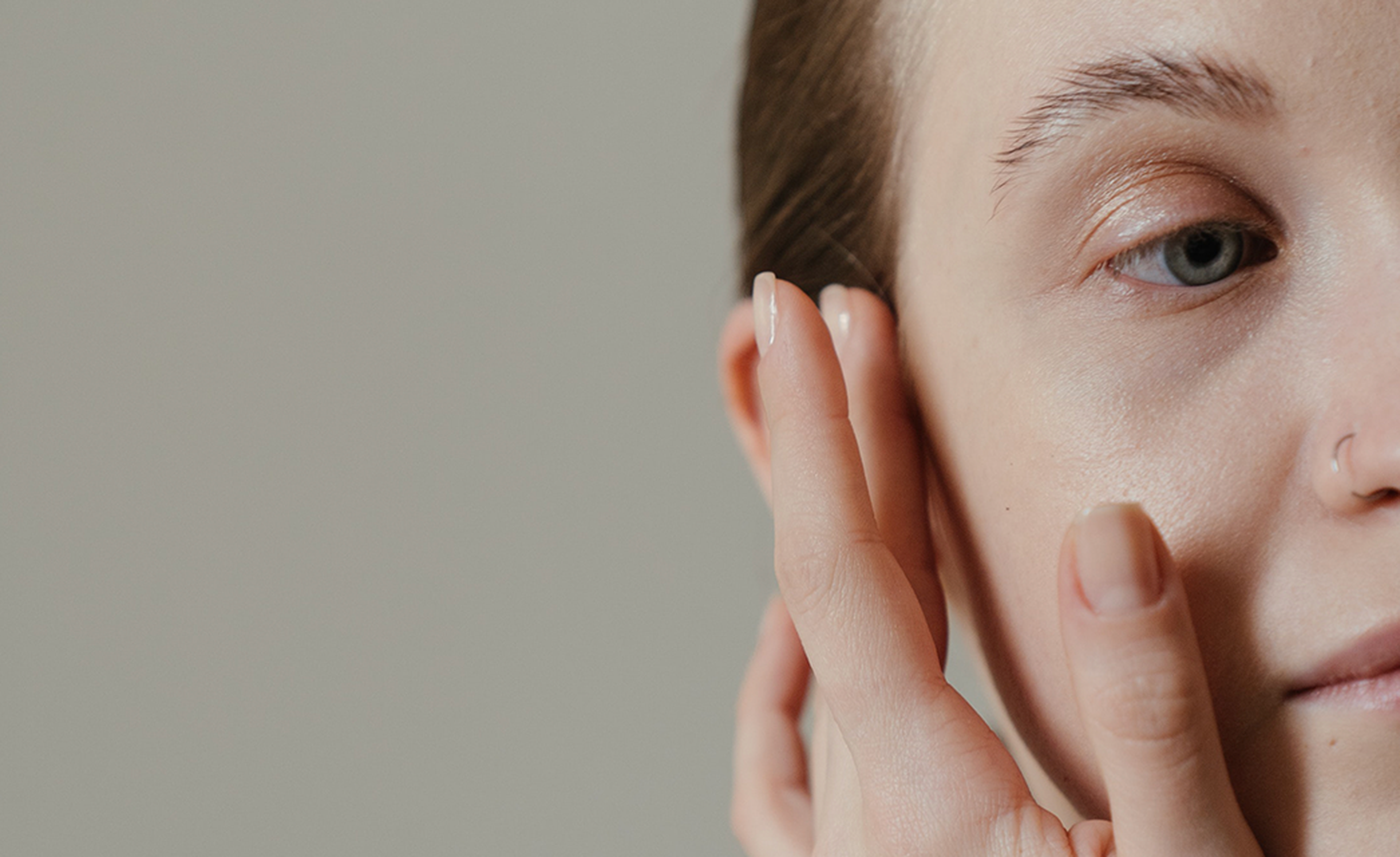 Woman with dry skin