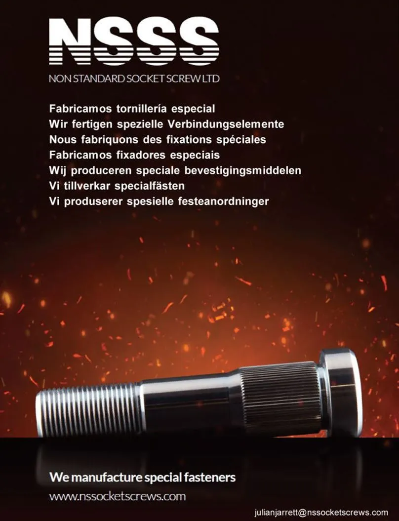 We manufacture special fasteners