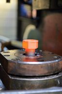 Hot forging a hexagon head