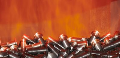 Heat treatment of socket screws in our Ipsen Atmosphere controlled