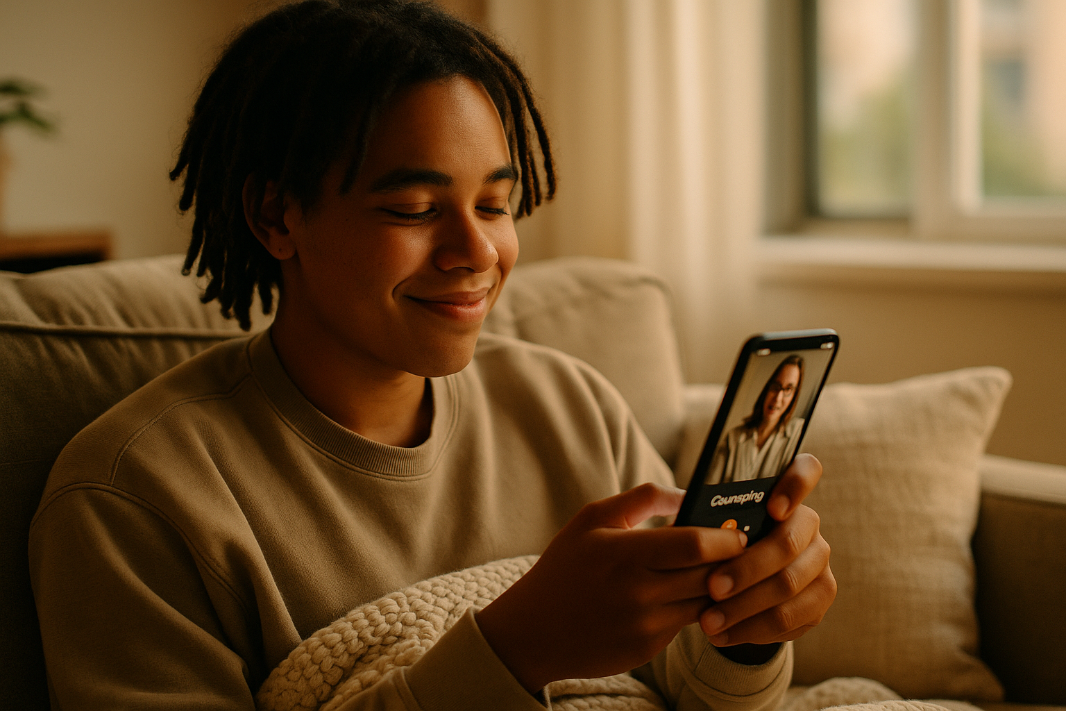 Ratsuchende mit Smartphone