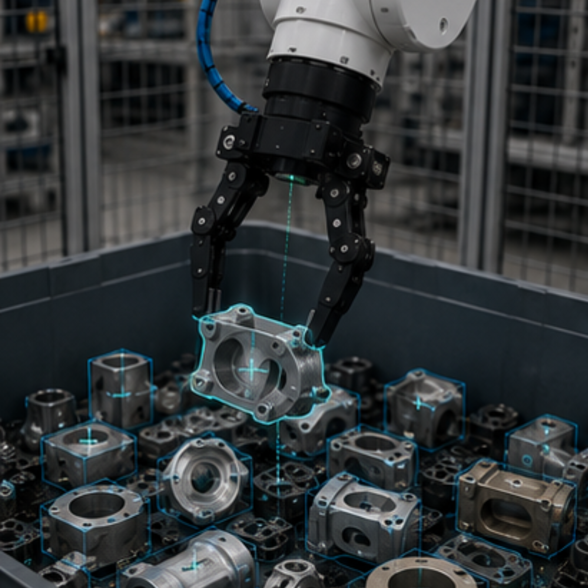 Bin Picking con visión artificial para robots industriales