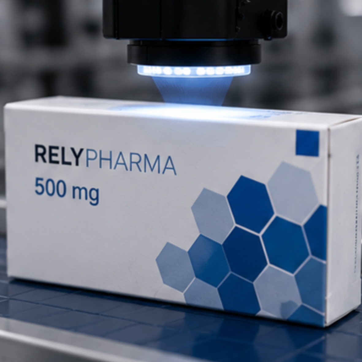 Inspección del diseño, logotipos y elementos gráficos en packaging farmacéutico
