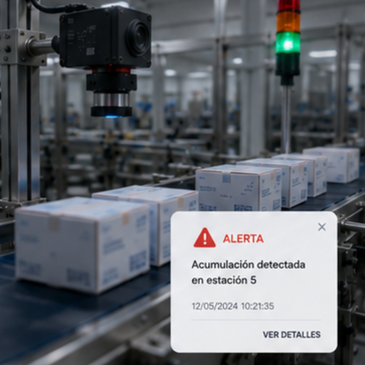 Generación automática de alertas ante incidencias detectadas en una línea de producción farmacéutica