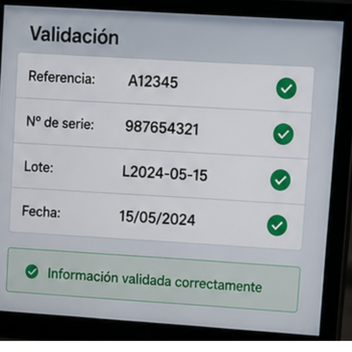 Validación automática de referencias industriales mediante inteligencia artificial