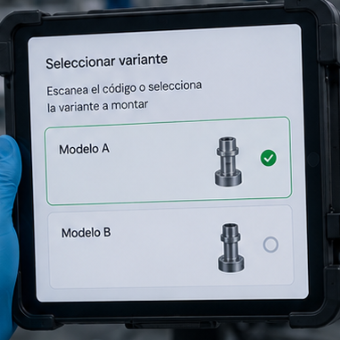 Control automático de variantes de producto para adaptar las instrucciones de montaje según cada configuración.