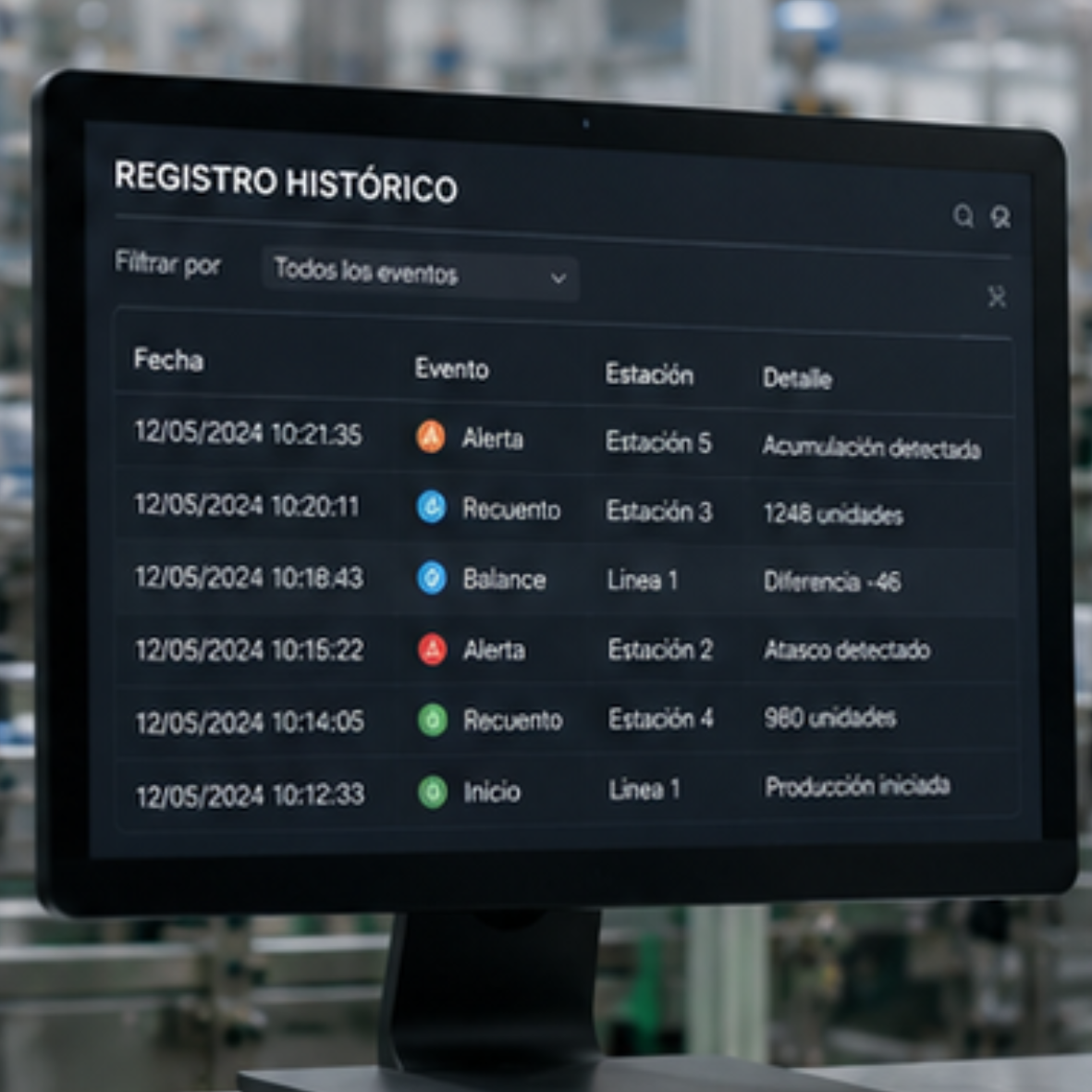 Registro histórico de eventos e incidencias para la trazabilidad de la producción farmacéutica