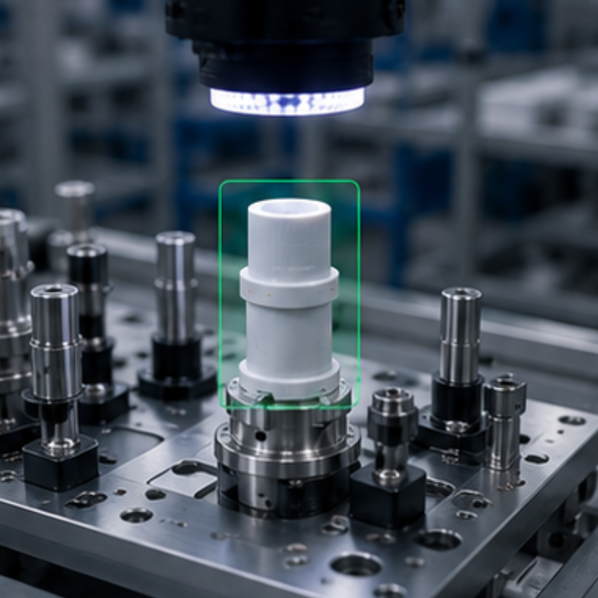 Identificación automática de componentes necesarios para cada montaje mediante visión artificial en la industria farmacéutica.