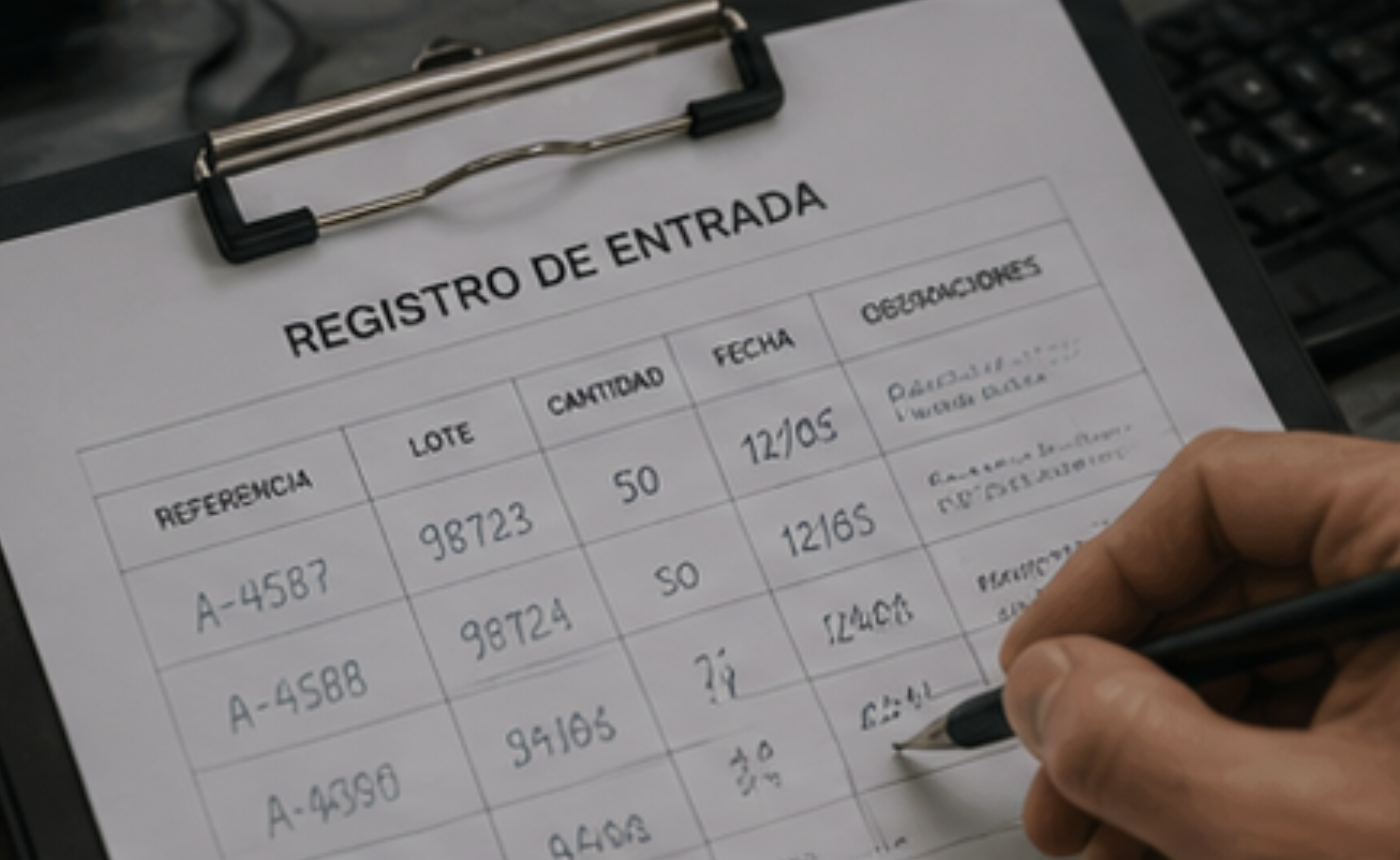 Registro manual de datos que provoca errores de transcripción en procesos logísticos