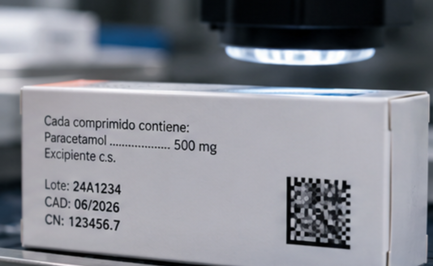 Verificación automática de textos, referencias y datos impresos en envases farmacéuticos