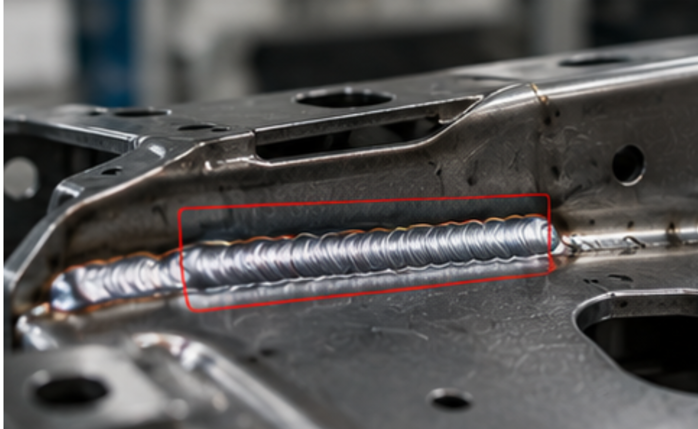 Inspección automática de miles de uniones soldadas por turno mediante visión artificial en una línea industrial.