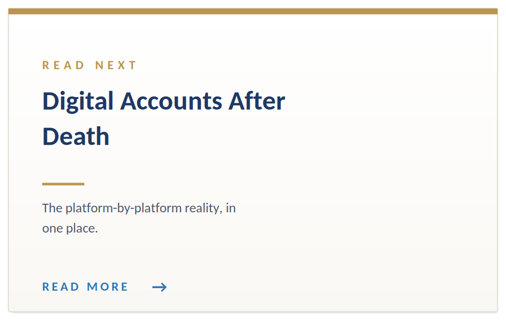 Digital Accounts After Death