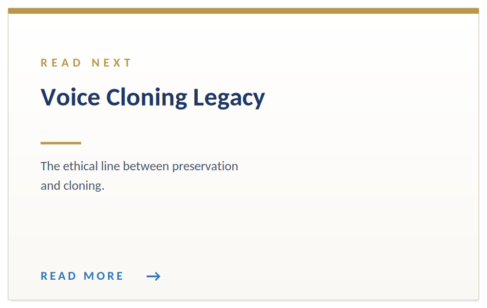 Voice Cloning Legacy