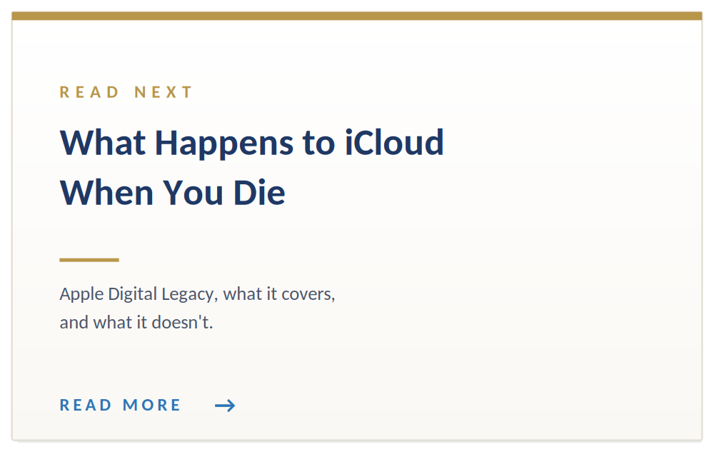 What Happens to iCloud When You Die