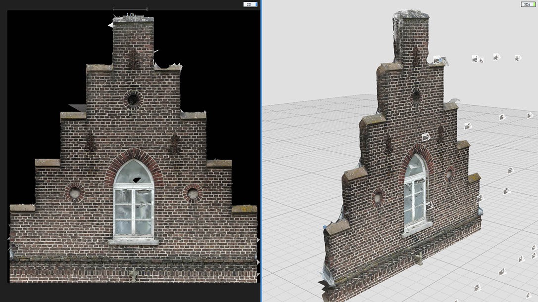 Fertiger 3D Scan einer Fassade