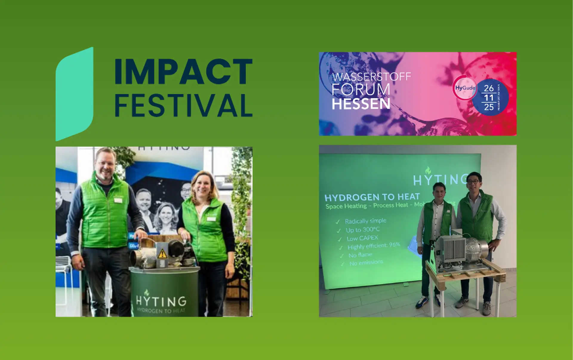 HYTING at IMPACT FESTIVAL and Wasserstoffforum Hessen in Frankfurt