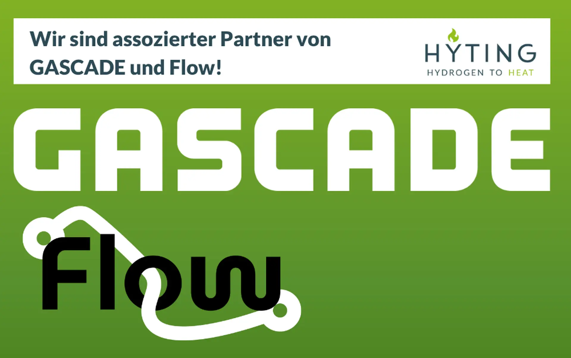 HYTING wird assoziierter Partner der Wasserstoffinitiative „Flow – making hydrogen happen“ von GASCADE Gastransport GmbH
