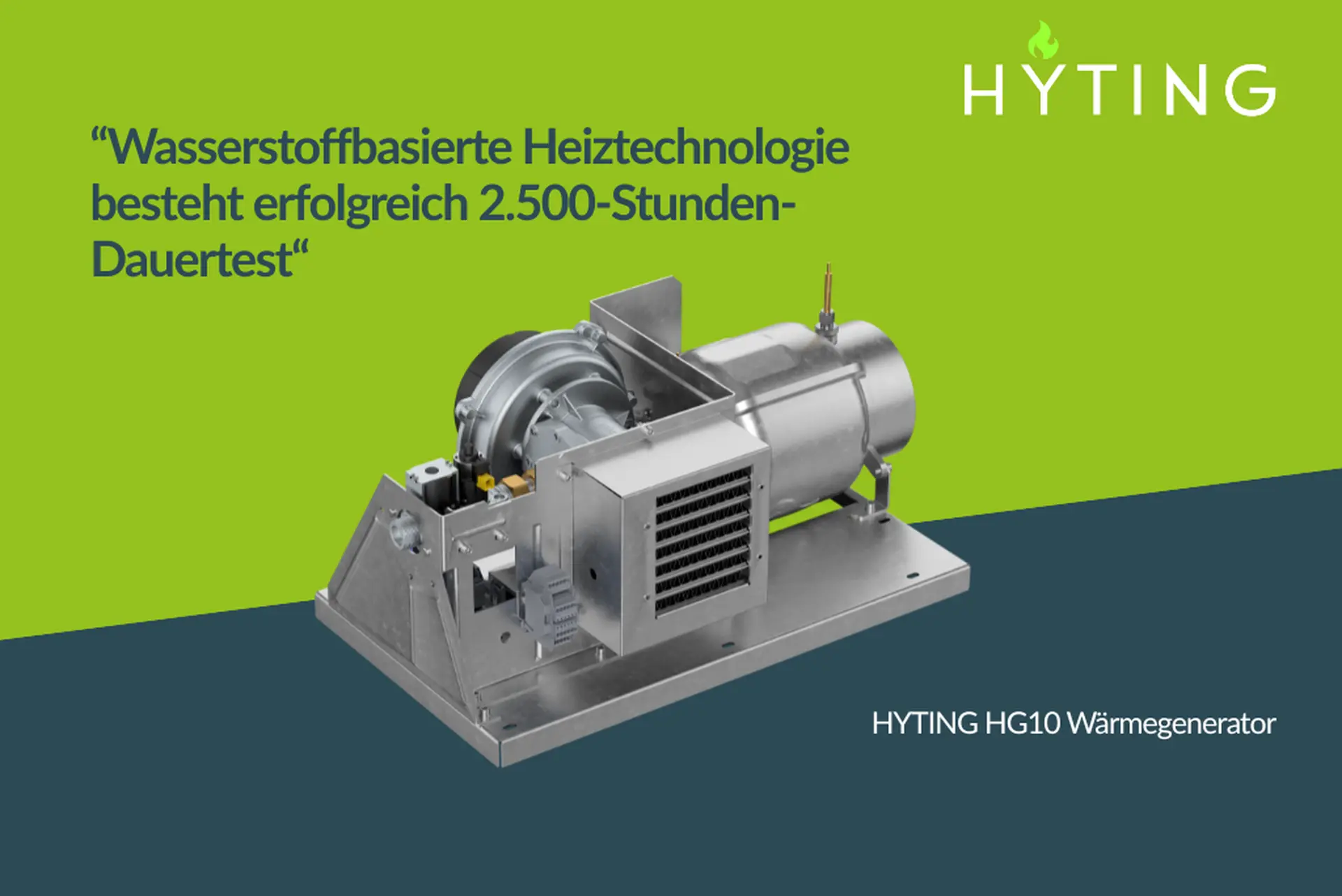 HYTING schließt 2.500-Stunden-Haltbarkeitstest für Wasserstoff-Wärme-Technologie ab